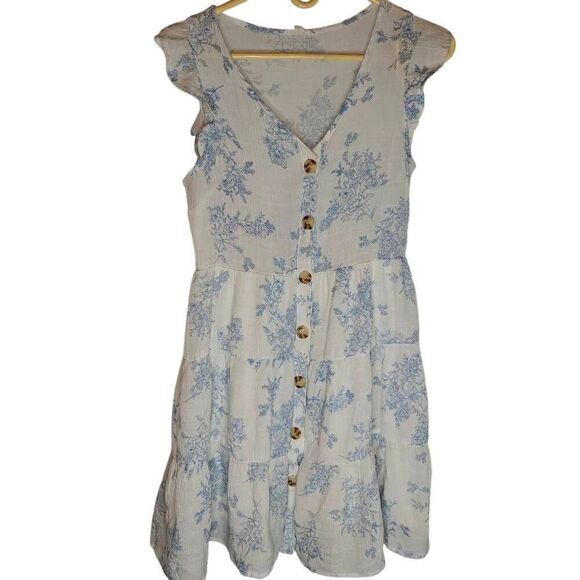 E&M Cottagecore Button Front Midi Dress - Picture 1 of 6